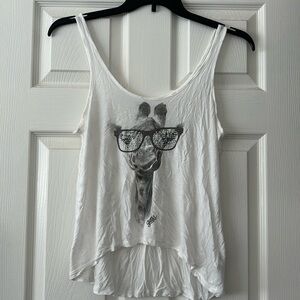 Guess giraffe with rhinestone sunglasses tank